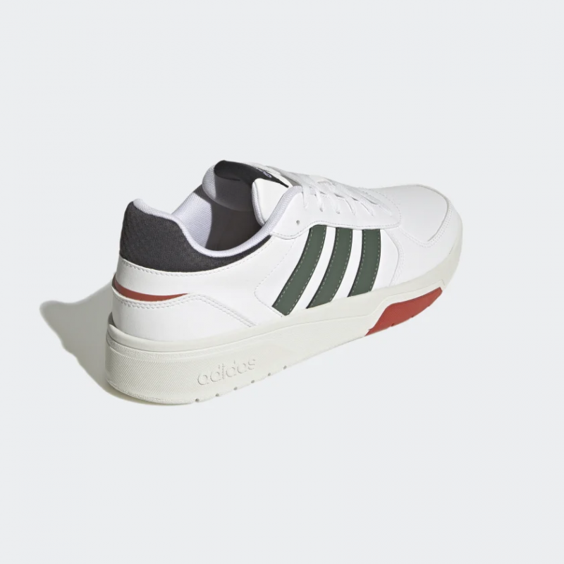 Adidas รองเท้าผ้าใบผู้ชาย CourtBeat Court Lifestyle | Cloud White/Green Oxide/Crystal White ( GX1743 ) - Image 3