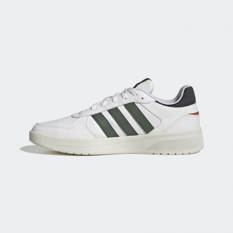 Adidas รองเท้าผ้าใบผู้ชาย CourtBeat Court Lifestyle | Cloud White/Green Oxide/Crystal White ( GX1743 ) - Image 4