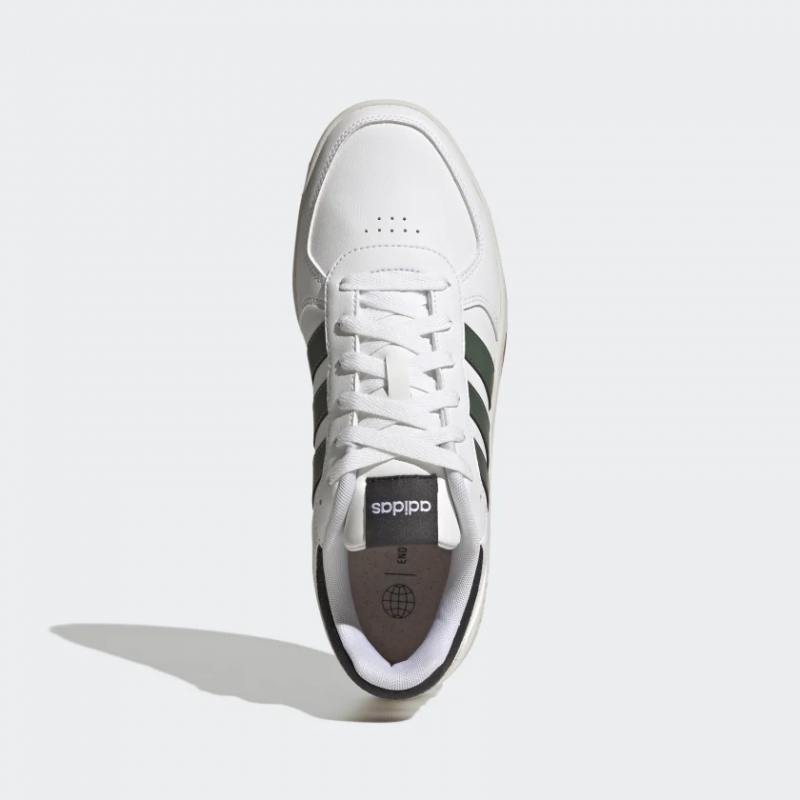 Adidas รองเท้าผ้าใบผู้ชาย CourtBeat Court Lifestyle | Cloud White/Green Oxide/Crystal White ( GX1743 ) - Image 5