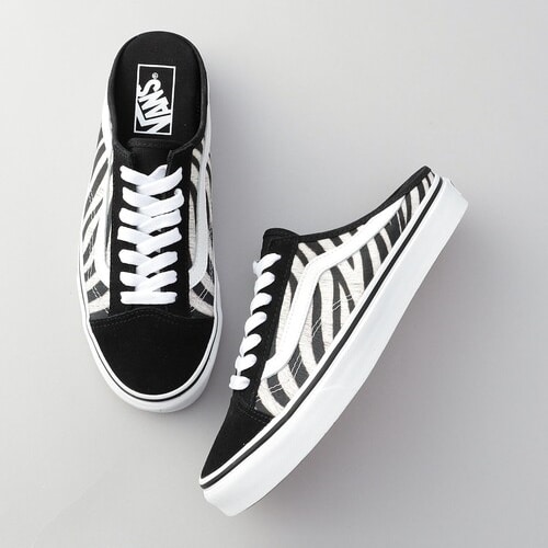 Vans รองเท้าผ้าใบ Style 36 Mule Zebra | Black ( VN0A7Q5YZBR