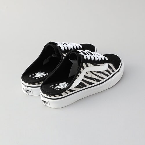 Vans รองเท้าผ้าใบ Style 36 Mule Zebra | Black ( VN0A7Q5YZBR