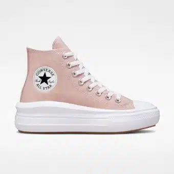 Converse รองเท้าผ้าใบผู้หญิง Chuck Taylor All Star Move Seasonal Color Hi | Stone Mauve/White/White ( A01369CH2PIXX )