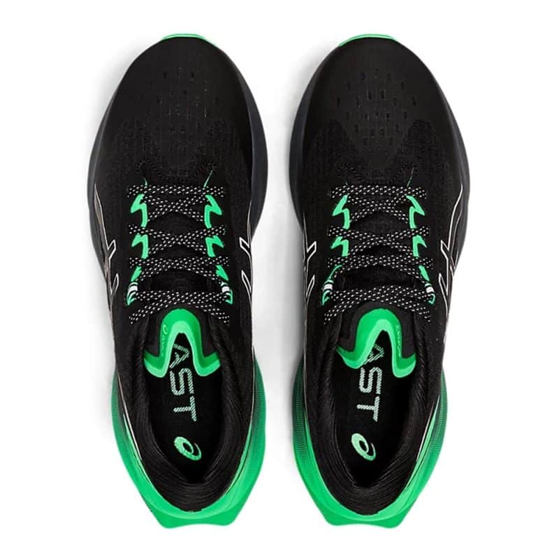 Asics รองเท้าวิ่งผู้ชาย Novablast 3 Lite-Show | Black/New Leaf ( 1011B534-001 ) - Image 6