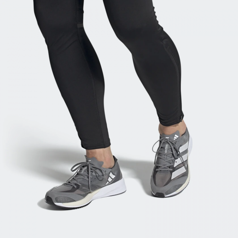 Adidas รองเท้าวิ่งผู้ชาย Adizero Adios 7 | Grey Three/Zero Metalic/Grey Five ( GV7071 ) - Image 10