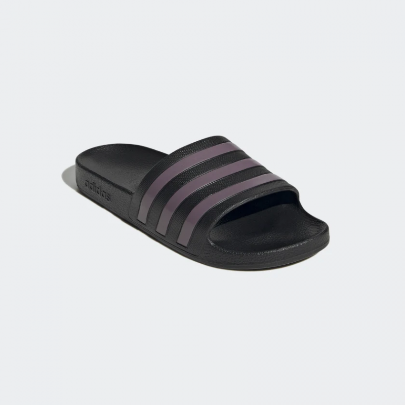 Adidas รองเท้าแตะ Adilette Aqua Slides | Core Black/Matt Purple Met./Core Black ( GX4279 ) - Image 2