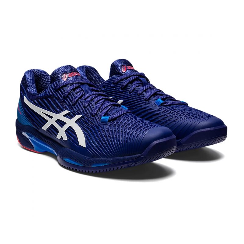 Asics รองเท้าเทนนิสผู้ชาย Solution Speed FF 2 | Dive Blue/White ( 1041A182-401 ) - Image 2
