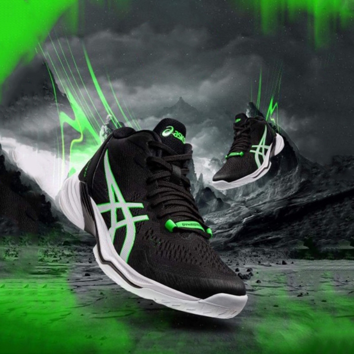 Asics รองเท้าวอลเลย์บอลผู้ชาย Sky Elite FF MT 2 | Black/New Asics รองเท้าวอลเลย์บอลผู้ชาย Sky Elite FF MT 2 | Black/New