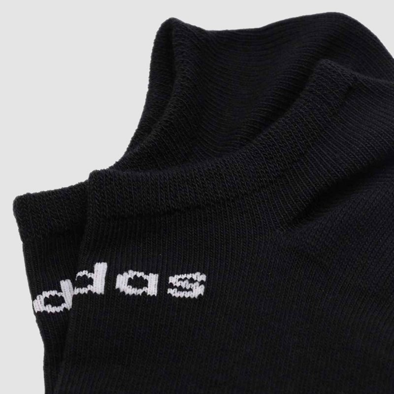 Adidas ถุงเท้า Basic No-Show Socks | Black/White ( DN4436 ) - Image 4