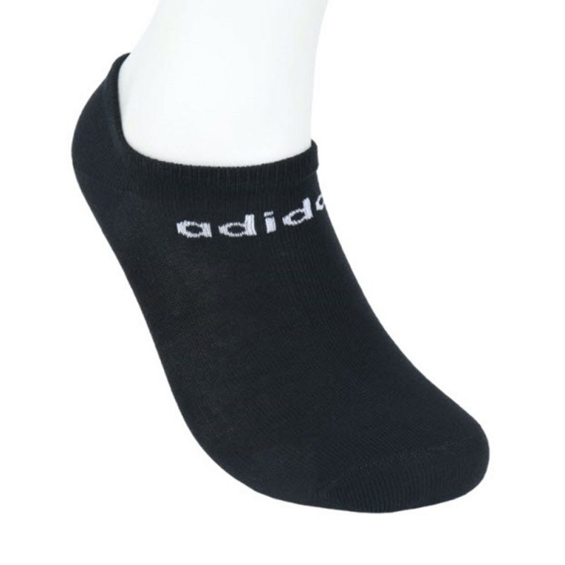 Adidas ถุงเท้า Basic No-Show Socks | Black/White ( DN4436 ) - Image 7