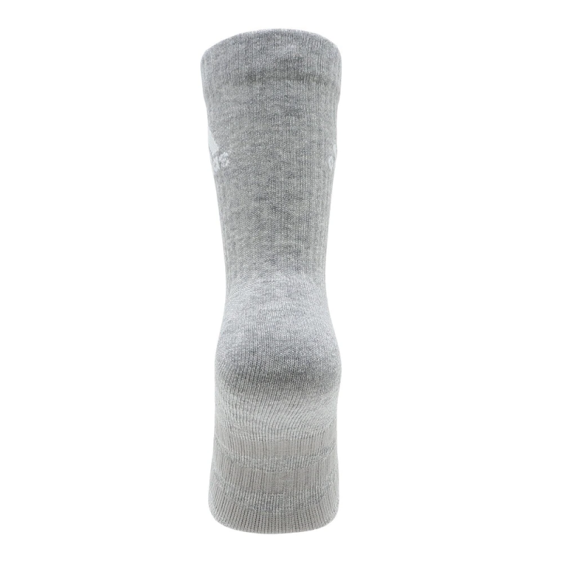 Adidas ถุงเท้า Cushioned Crew Socks 3 Pairs | Medium Grey Heather/White/Black/White ( DZ9355 ) - Image 12