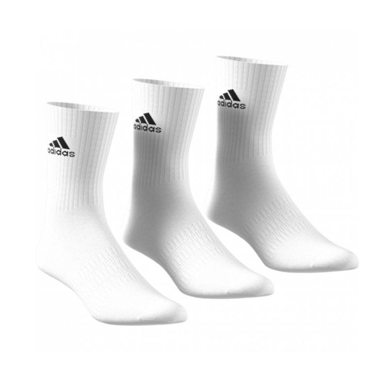 Adidas ถุงเท้า Cushioned Crew Socks 3 Pairs | White/White/Black ( DZ9356 ) - Image 19