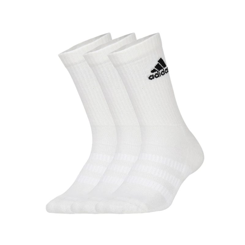 Adidas ถุงเท้า Cushioned Crew Socks 3 Pairs | White/White/Black ( DZ9356 ) - Image 21