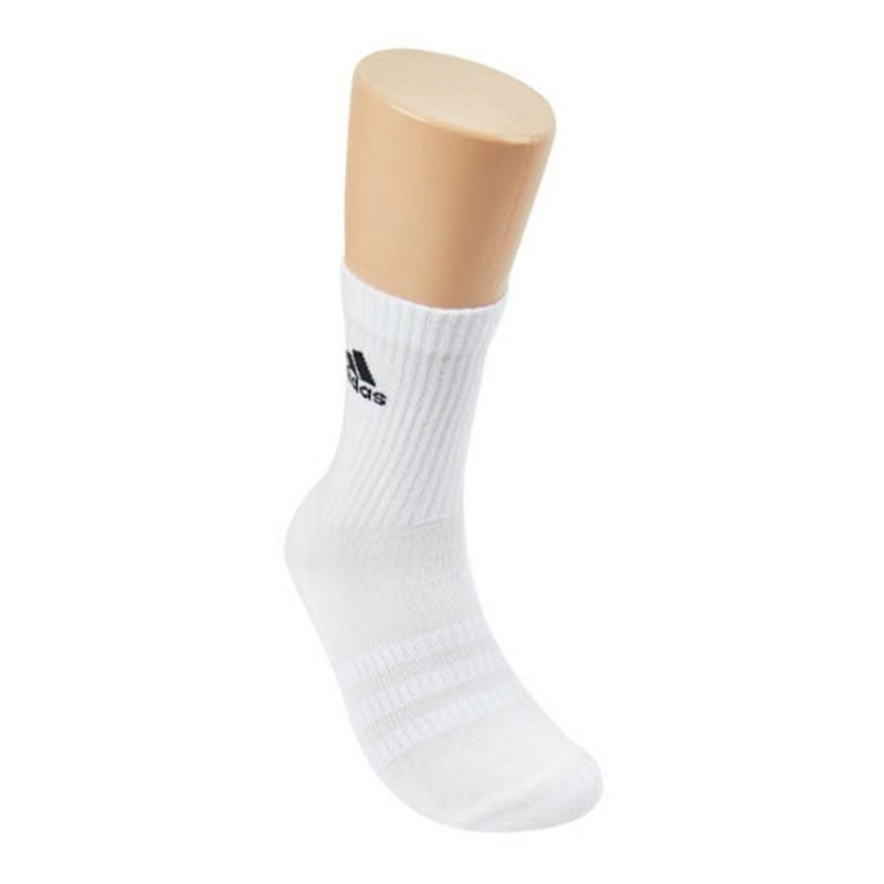 Adidas ถุงเท้า Cushioned Crew Socks 3 Pairs | White/White/Black ( DZ9356 ) - Image 23