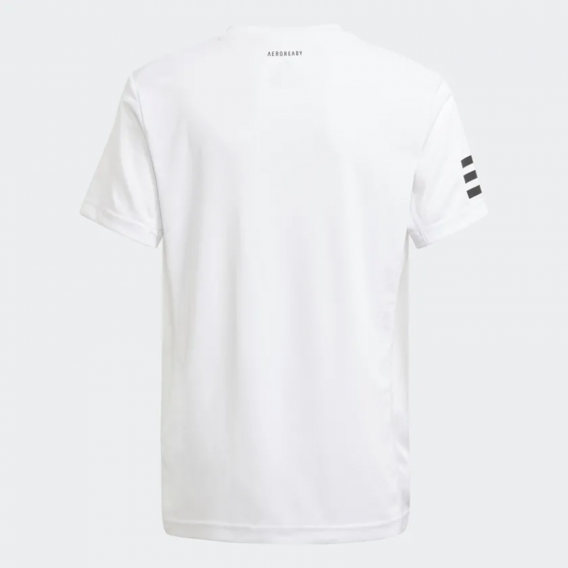 Adidas เสื้อเทนนิสผู้ชาย Club Tennis 3-Stripes Tee | White/Black ( GL5401 ) - Image 2