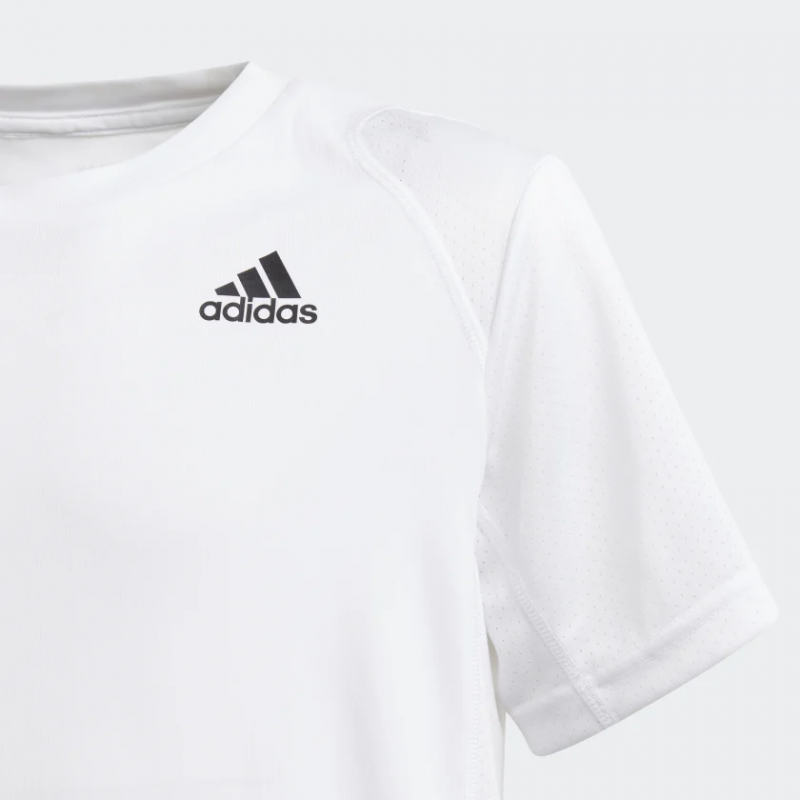 Adidas เสื้อเทนนิสผู้ชาย Club Tennis 3-Stripes Tee | White/Black ( GL5401 ) - Image 3