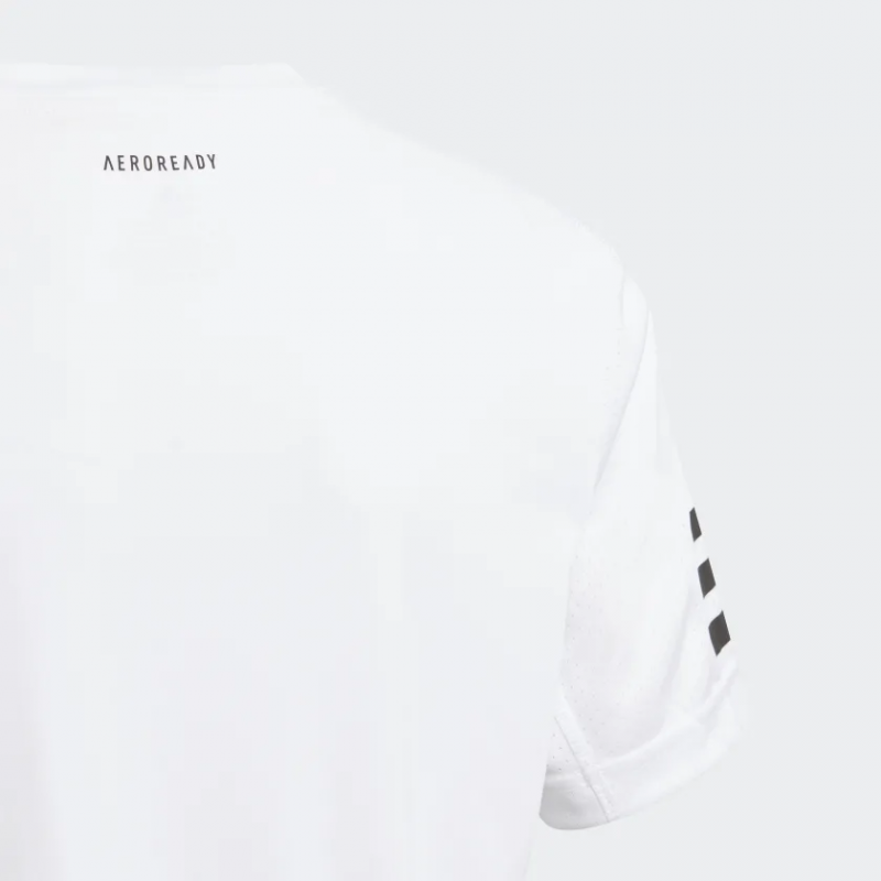 Adidas เสื้อเทนนิสผู้ชาย Club Tennis 3-Stripes Tee | White/Black ( GL5401 ) - Image 4