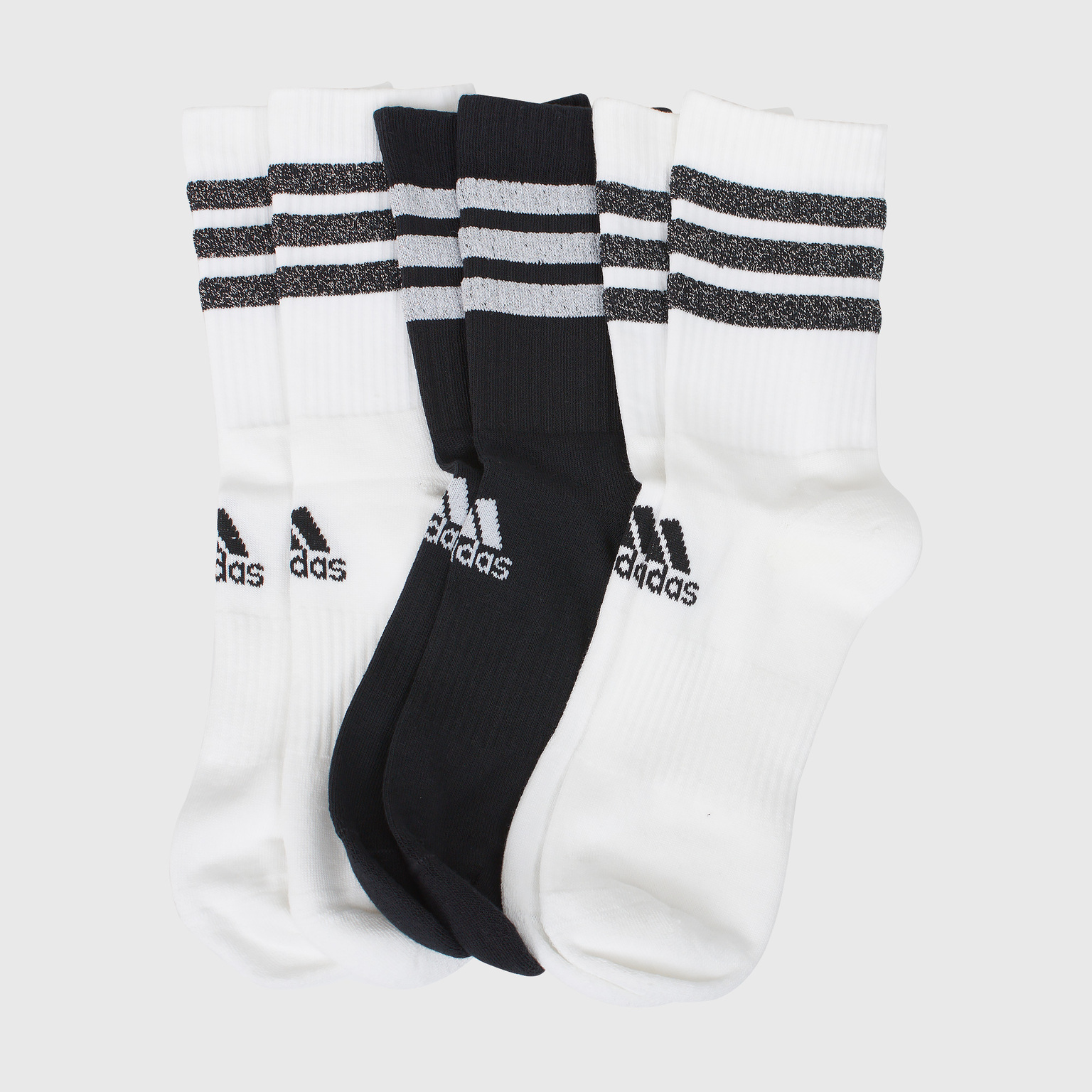 adidas Performance Glam 3-stripes Cushioned Crew Sport Socks 3