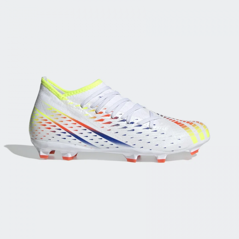 Adidas รองเท้าฟุตบอล / สตั๊ด Predator Edge.3 FG | Cloud White/Solar Yellow/Power Blue ( GW1002 )