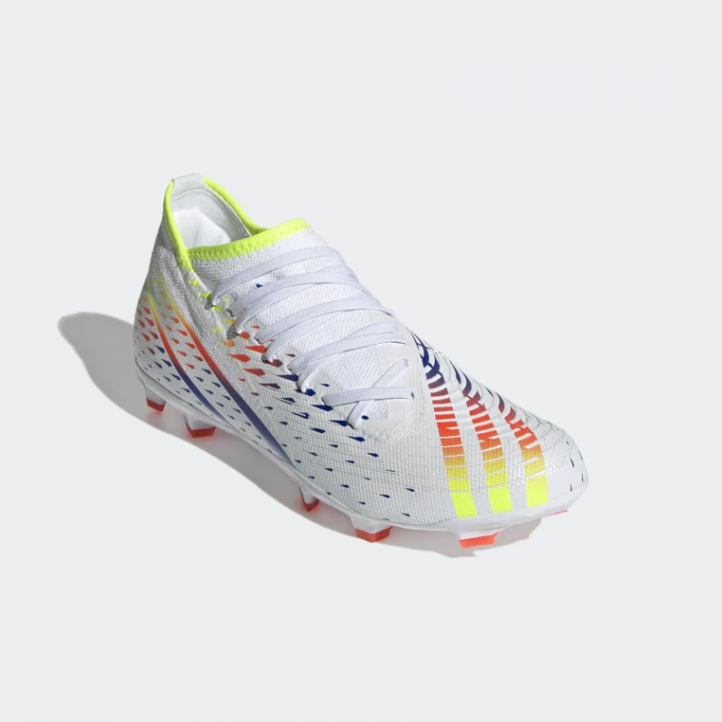 Adidas รองเท้าฟุตบอล / สตั๊ด Predator Edge.3 FG | Cloud White/Solar Yellow/Power Blue ( GW1002 ) - Image 2