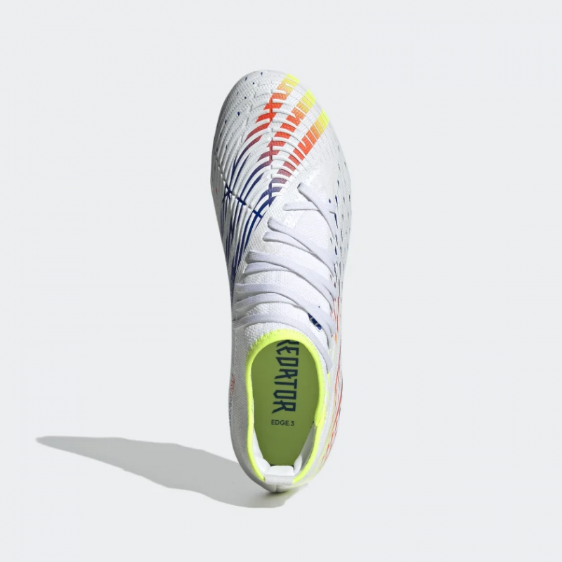 Adidas รองเท้าฟุตบอล / สตั๊ด Predator Edge.3 FG | Cloud White/Solar Yellow/Power Blue ( GW1002 ) - Image 5
