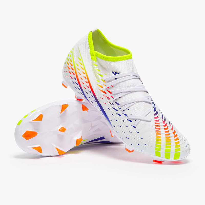 Adidas รองเท้าฟุตบอล / สตั๊ด Predator Edge.3 FG | Cloud White/Solar Yellow/Power Blue ( GW1002 ) - Image 9