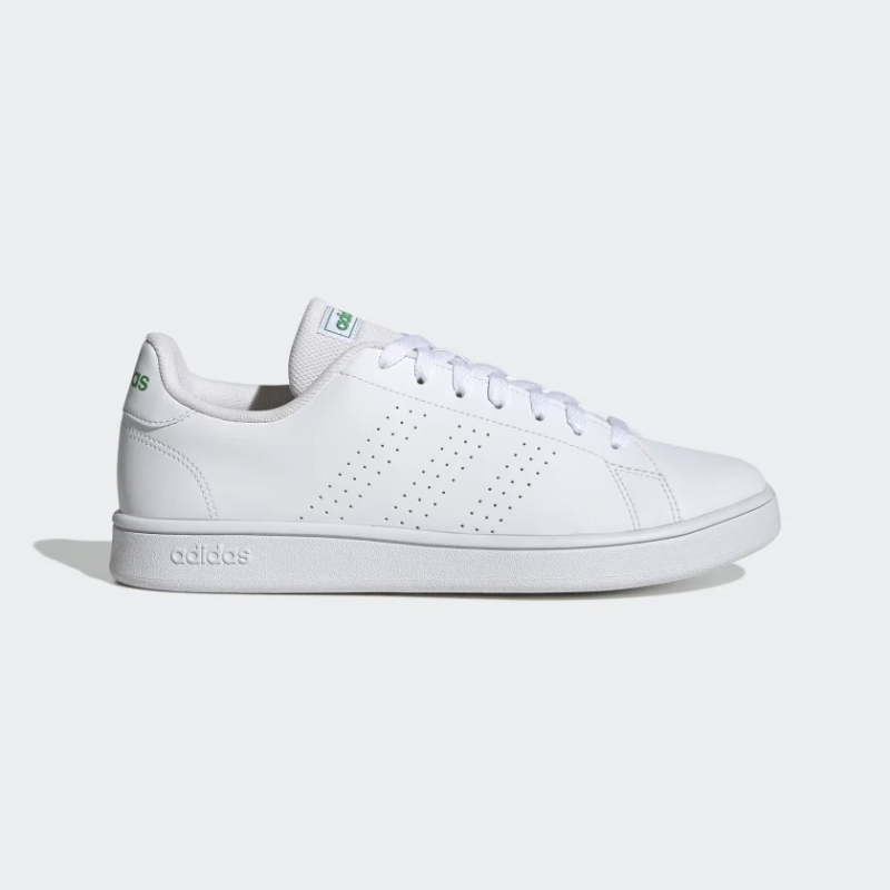 Adidas รองเท้าผ้าใบผู้ชาย Advantage Base | Cloud White/Cloud White/Green ( GW2063 )