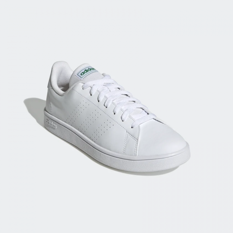 Adidas รองเท้าผ้าใบผู้ชาย Advantage Base | Cloud White/Cloud White/Green ( GW2063 ) - Image 2