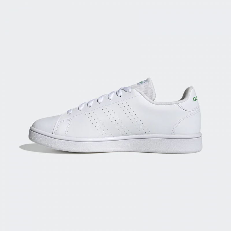 Adidas รองเท้าผ้าใบผู้ชาย Advantage Base | Cloud White/Cloud White/Green ( GW2063 ) - Image 4