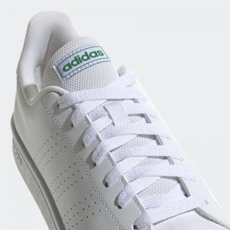 Adidas รองเท้าผ้าใบผู้ชาย Advantage Base | Cloud White/Cloud White/Green ( GW2063 ) - Image 7