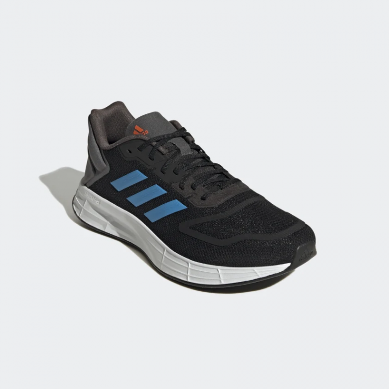 Adidas รองเท้าวิ่งผู้ชาย Duramo 10 | Core Black/Pulse Blue/Impact Orange ( GW4075 ) - Image 2