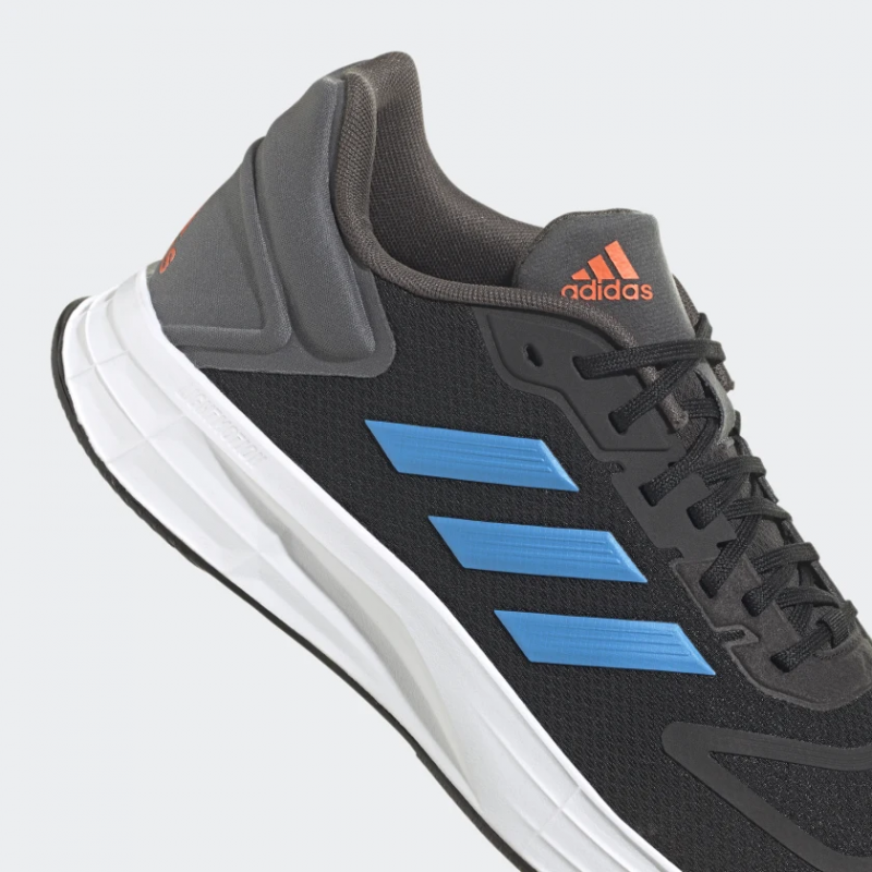 Adidas รองเท้าวิ่งผู้ชาย Duramo 10 | Core Black/Pulse Blue/Impact Orange ( GW4075 ) - Image 8