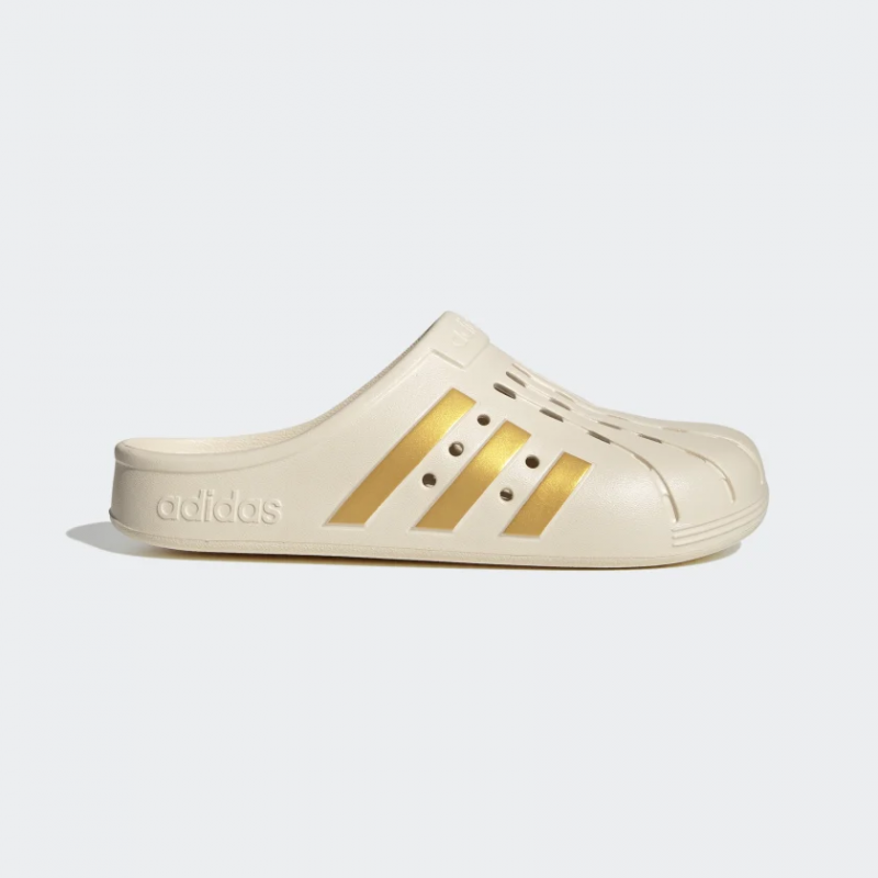 Adidas รองเท้าแตะ Adilette Clogs | Wonder White/Gold Metallic/Wonder White ( GY1827 )