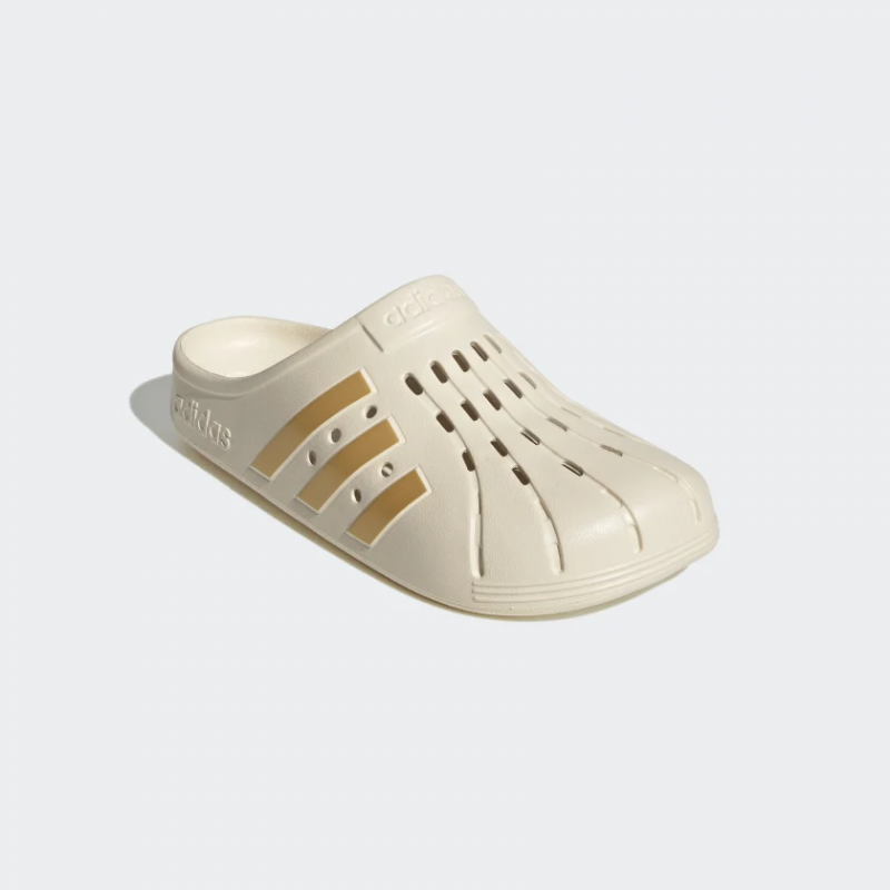 Adidas รองเท้าแตะ Adilette Clogs | Wonder White/Gold Metallic/Wonder White ( GY1827 ) - Image 2
