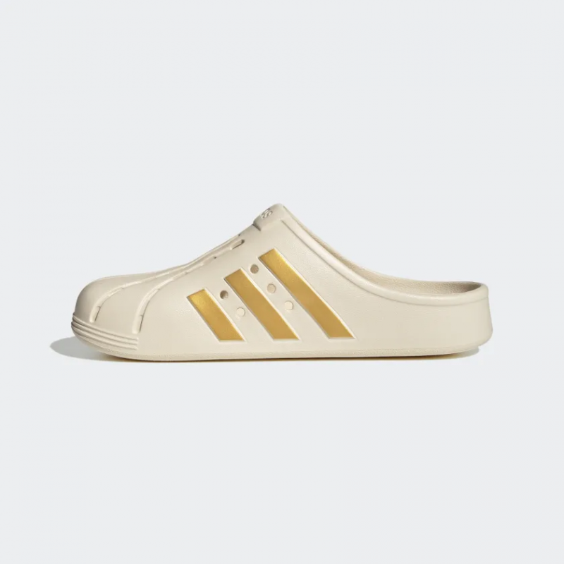 Adidas รองเท้าแตะ Adilette Clogs | Wonder White/Gold Metallic/Wonder White ( GY1827 ) - Image 4