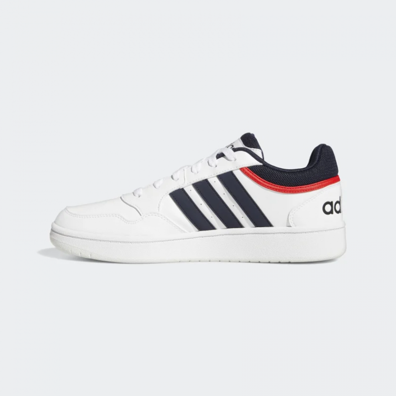 Adidas รองเท้าผ้าใบผู้ชาย Hoops 3.0 | Cloud White/Legend Ink/Vivid Red ( GY5427 ) - Image 4
