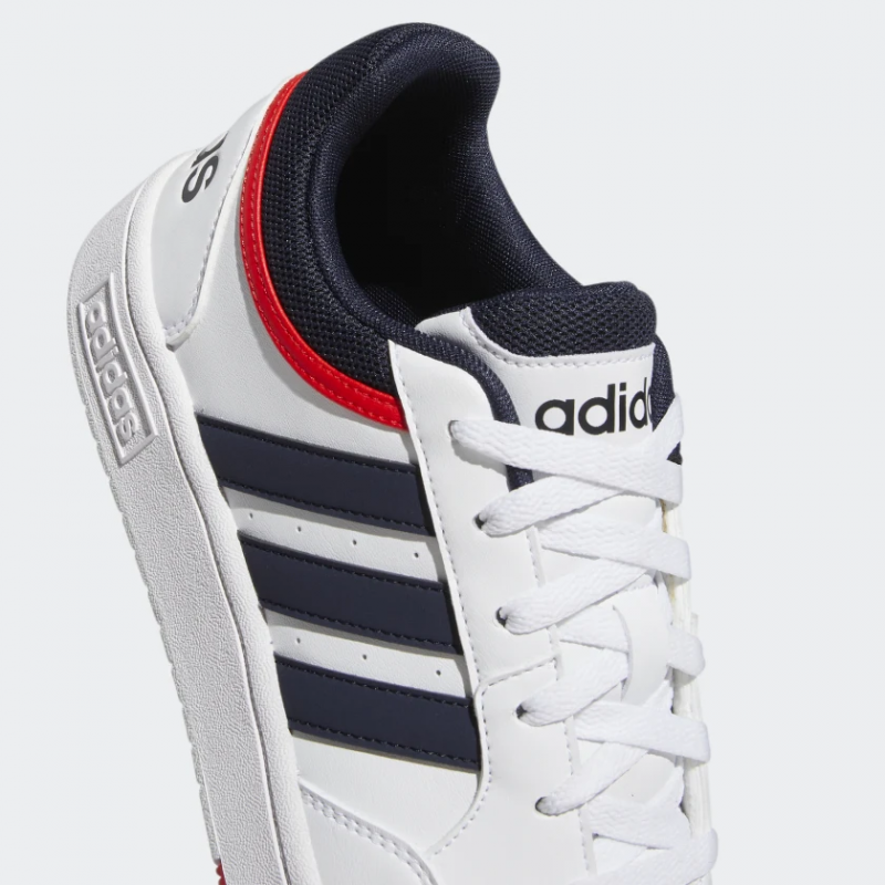 Adidas รองเท้าผ้าใบผู้ชาย Hoops 3.0 | Cloud White/Legend Ink/Vivid Red ( GY5427 ) - Image 7
