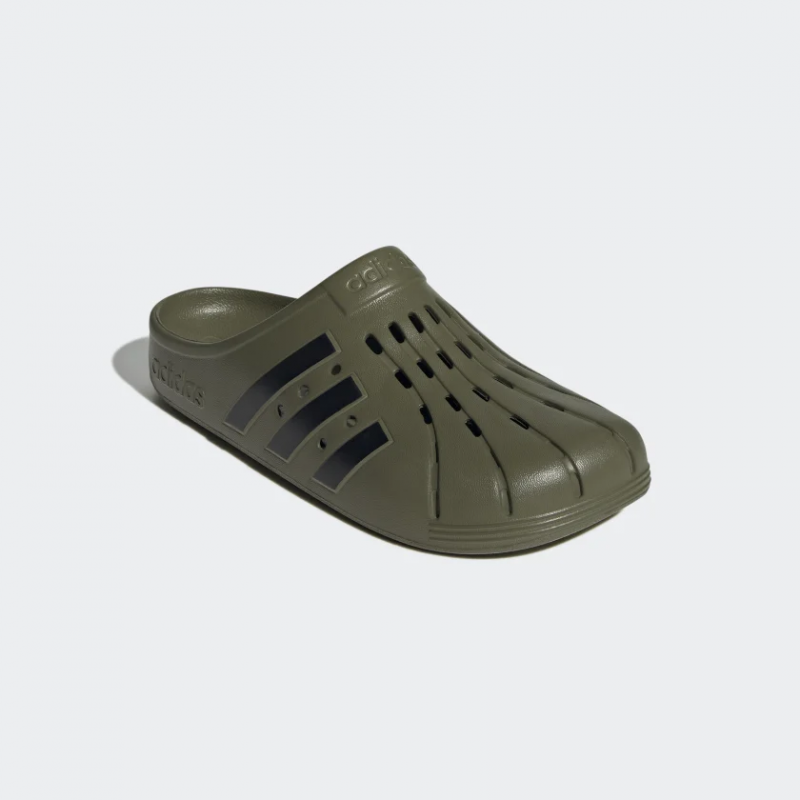 Adidas รองเท้าแตะ Adilette Clogs | Focus Olive/Core Black/Focus Olive ( GZ1158 ) - Image 2