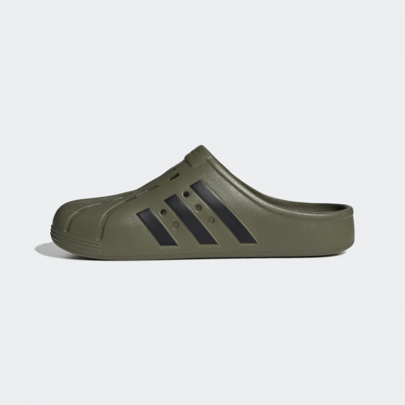 Adidas รองเท้าแตะ Adilette Clogs | Focus Olive/Core Black/Focus Olive ( GZ1158 ) - Image 4