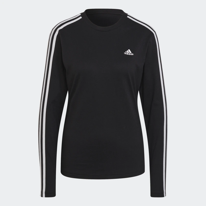Adidas Essentials 3 Stripes Long Sleeve Tee Adidas Essentials 3 Stripes Long Sleeve Tee