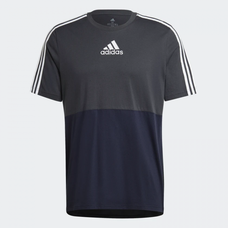 Adidas เสื้อกีฬาผู้ชาย Essentials Colorblock Tee | Carbon/Legend Ink/Black ( HK2881 )