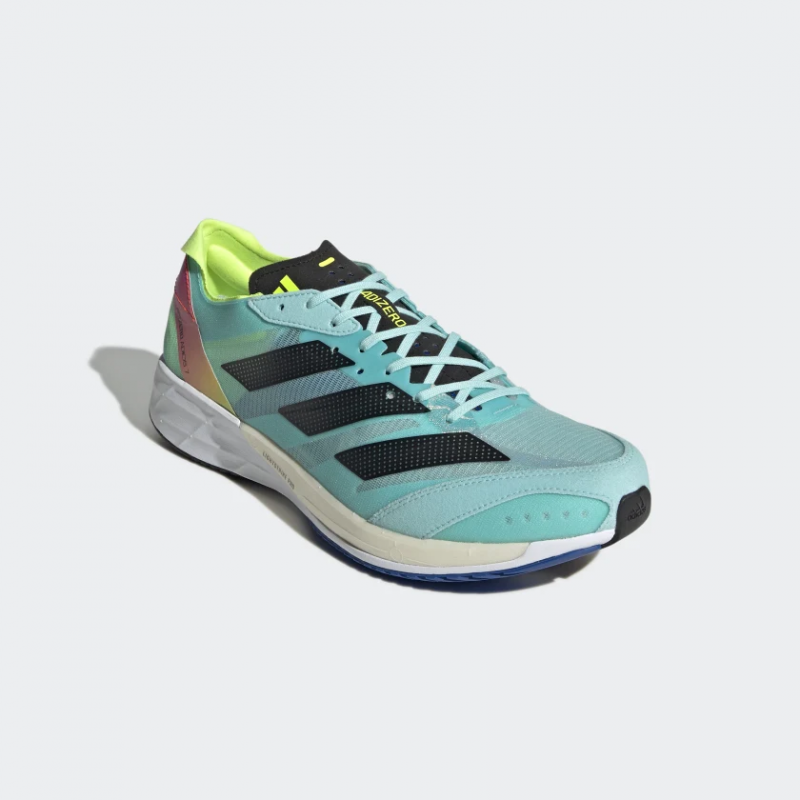 Adidas รองเท้าวิ่งผู้ชาย Adizero Adios 7 | Light Aqua/Core Black/Power Blue ( HQ3510 ) - Image 2