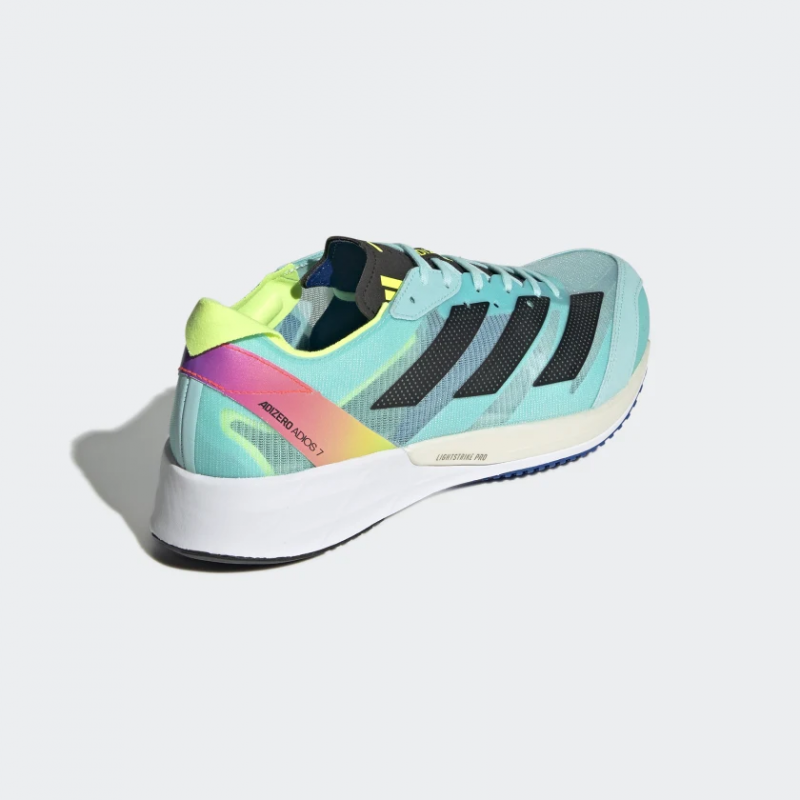 Adidas รองเท้าวิ่งผู้ชาย Adizero Adios 7 | Light Aqua/Core Black/Power Blue ( HQ3510 ) - Image 3