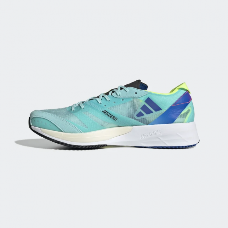 Adidas รองเท้าวิ่งผู้ชาย Adizero Adios 7 | Light Aqua/Core Black/Power Blue ( HQ3510 ) - Image 4