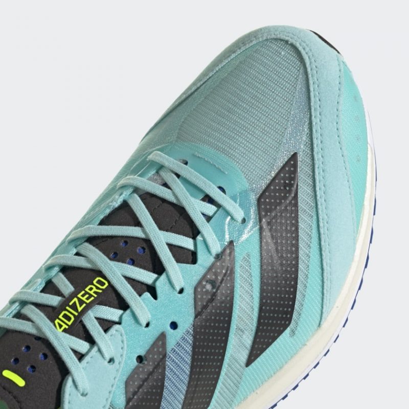 Adidas รองเท้าวิ่งผู้ชาย Adizero Adios 7 | Light Aqua/Core Black/Power Blue ( HQ3510 ) - Image 7