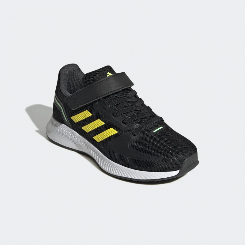 Adidas รองเท้าผ้าใบเด็ก Runfalcon 2.0 Kids | Core Black/Beam Yellow/Beam Green ( HR1394 ) - Image 2