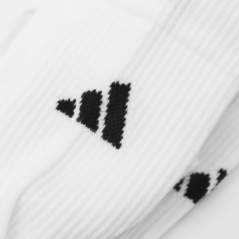 Adidas ถุงเท้า Performance Light Crew Socks 3 Pairs | White/White/White ( HT3443 ) - Image 2