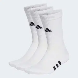 Adidas ถุงเท้า Performance Cushioned Crew Socks 3 Pairs | White/White/White ( HT3452 )