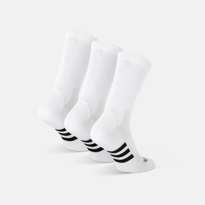 Adidas ถุงเท้า Performance Cushioned Crew Socks 3 Pairs | White/White/White ( HT3452 ) - Image 14