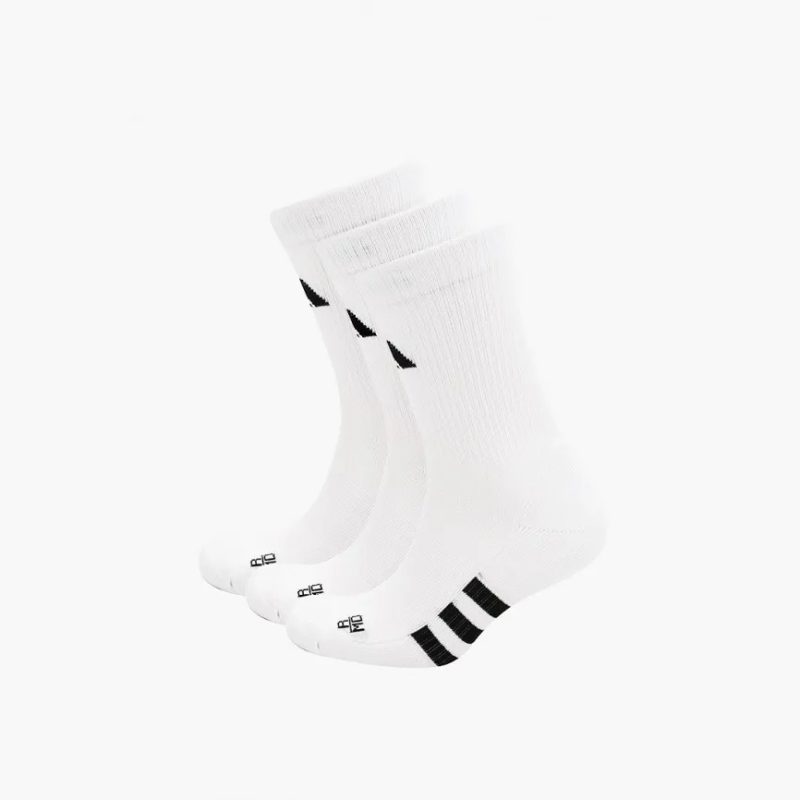 Adidas ถุงเท้า Performance Cushioned Crew Socks 3 Pairs | White/White/White ( HT3452 ) - Image 15