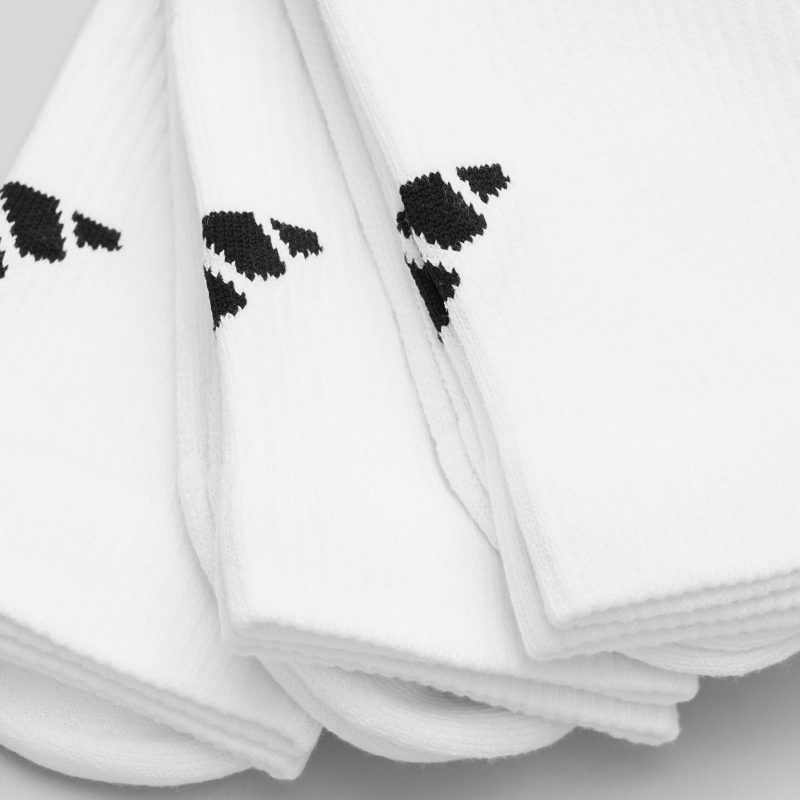 Adidas ถุงเท้า Performance Cushioned Crew Socks 3 Pairs | White/White/White ( HT3452 ) - Image 19